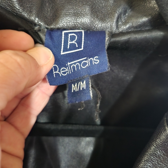 Reitmans Genuine black leather jacket, size medium - Picture 6 of 7